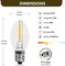 3 Base C7 String Bulbs Christmas Village Light Accessory Cord with 3 LED Light Bulb Universal Clip White Cord with On/Off Spare Fuse Switch Plugs for Decorations Christmas Village House